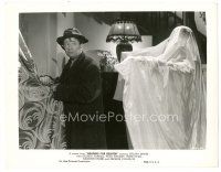 8k414 HEADING FOR HEAVEN 8x10 still '47 Stuart Erwin is scared of the ghost under the sheet!