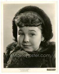 8k496 JANE WITHERS 8x10 still '36 cute close portrait in fur coat from Little Miss Nobody!