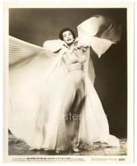 8k501 JANE WYMAN 8x10 still '53 full-length in incredible pleated dress from Let's Do It Again!
