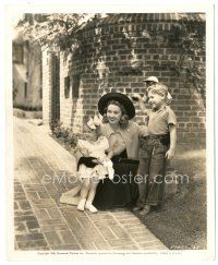 8k519 JOAN BLONDELL 8x10 still '40 great portrait posing with her son & daughter Norman & Ellen!