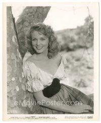 8k524 JOAN VOHS 8x10 still '53 sexy smiling close up in great dress from Fort Ti!