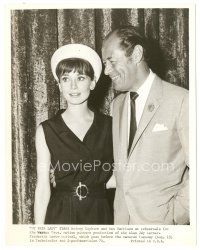 8k694 MY FAIR LADY candid 8x10 still '64 beautiful Audrey Hepburn & Rex Harrison at rehearsal!