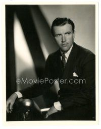 8k751 PRESTON FOSTER 8x10 still '30s youthful seated portrait in suit & tie by Carl Dial!