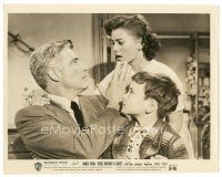 8k779 REBEL WITHOUT A CAUSE 8x10 still '55 William Hopper tries to calm upset Natalie Wood!