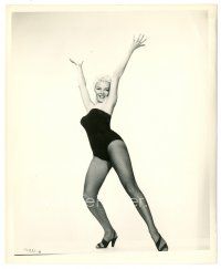 8k843 SHEREE NORTH 8x10 still '50s full-length sexy portrait dancing in fishnet stockings!