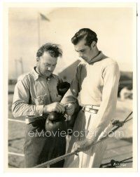 8k884 SPOILERS candid 8x10 still '30 c/u of Gary Cooper with his boxing trainer by Earl Crowley!