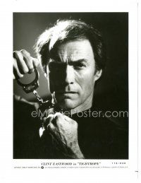 8k936 TIGHTROPE 8x10 still '84 best close up of Clint Eastwood holding handcuffs!