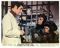 8k015 ESCAPE FROM THE PLANET OF THE APES color 8x10 still '71 c/u of Dillman with Hunter & McDowall!