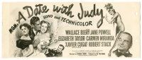 8m101 DATE WITH JUDY deluxe 5.75x14 still '48 Beery, Elizabeth Taylor & Jane Powell, 24-sheet art!