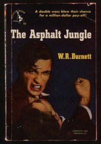 8m038 ASPHALT JUNGLE paperback book '49 the novel by W.R. Burnett, from before the movie!
