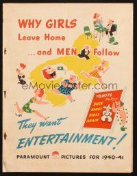 8m011 PARAMOUNT 1940-41 campaign book '40 filled with colorful cartoon artwork by Hoff!