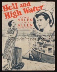 8m219 HELL & HIGH WATER herald '33 sailor Richard Arlen & pretty Judith Allen!