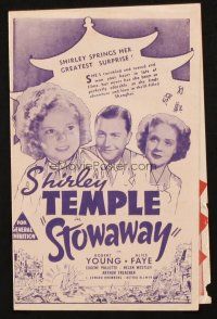 8m244 STOWAWAY herald '36 great image of adorable Shirley Temple, Alice Faye & Robert Young!
