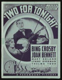 8m248 TWO FOR TONIGHT herald '35 Bing Crosby, sexy Joan Bennett, Mary Boland, Thelma Todd!
