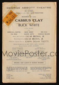 8m299 BUCK WHITE playbill page '69 starring Muhammad Ali aka Cassius Clay!