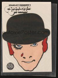 8m304 CLOCKWORK ORANGE iron-on transfer '72 put Malcolm McDowell's face on your clothes!