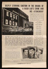 8m613 EDGE OF DOOM pressbook '50 priest Dana Andrews tries to help young murderer Farley Granger!