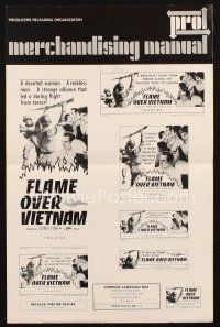 8m628 FLAME OVER VIETNAM pressbook '67 a strange alliance that led a daring flight from terror!