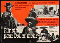 8m480 FOR A FEW DOLLARS MORE German pressbook '66 Sergio Leone, different images of Clint Eastwood