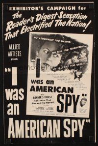 8m708 I WAS AN AMERICAN SPY pressbook '51 sexy Ann Dvorak, Mata Hari of the South Pacific!