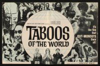 8m922 TABOOS OF THE WORLD pressbook '65 I Tabu, AIP, it's the picture that OUT-MONDO's them all!