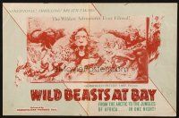 8m987 WILD BEASTS AT BAY pressbook '46 from the Arctic to the jungles of Africa in one night!