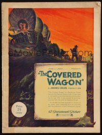 8m160 COVERED WAGON souvenir program book '23 James Cruze, art of wagon train on Oregon Trail!