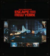 8m332 ESCAPE FROM NEW YORK promo brochure '81 John Carpenter, Kurt Russell, different images!