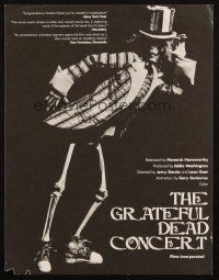 8m319 GRATEFUL DEAD MOVIE trade ad '77 Jerry Garcia in concert, wonderful skeleton image!