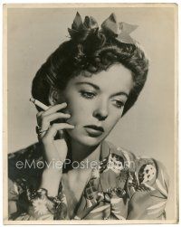8m112 IDA LUPINO deluxe 11x14 still '40s head & shoulders close up smoking cigarette & looking down!