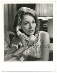8m117 JEAN SEBERG deluxe 9.5x12 still '60s concerned close up talking on phone!