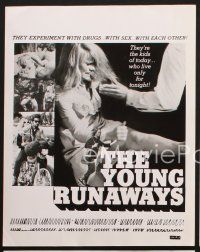 8m085 YOUNG RUNAWAYS 3 deluxe 11x14 stills '68 kids of today who live only for tonight, cool images!