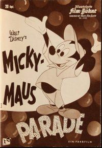 8m418 MICKY-MAUS PARADE German program '63 Walt Disney, Mickey Mouse, Donald Duck, & Goofy too!