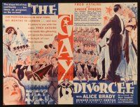 8m216 GAY DIVORCEE herald '34 wonderful different art of Fred Astaire & Ginger Rogers!