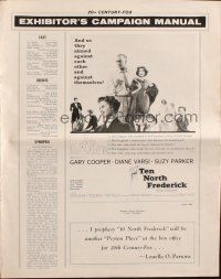 8m501 10 NORTH FREDERICK pressbook '58 Gary Cooper, Diane Varsi, from John O'Hara's best-seller!
