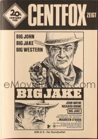 8m473 BIG JAKE German pressbook '71 different art of cowboys John Wayne & Richard Boone!