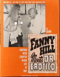 8m617 FANNY HILL MEETS DR EROTICO pressbook '67 Barry Mahon, another chapter in her life of sin!