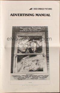 8m619 FAREWELL MY LOVELY pressbook '75 McMacken art of Charlotte Rampling & smoking Robert Mitchum