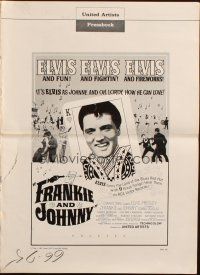 8m640 FRANKIE & JOHNNY pressbook '66 Elvis Presley turns the land of the blues red hot!