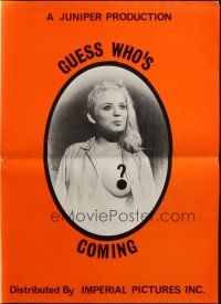 8m671 GUESS WHO'S COMING? pressbook '69 candid behind-the-scenes look at today's sex moviemakers!