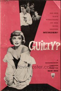8m673 GUILTY? pressbook '57 did Barbara Laage have something on her mind besides murder!