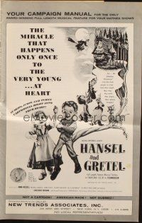 8m678 HANSEL & GRETEL pressbook R65 classic fantasy tale acted out by cool Kinemin puppets!