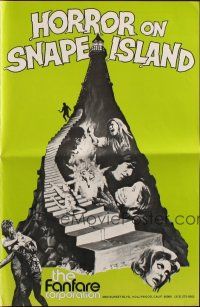 8m695 HORROR ON SNAPE ISLAND pressbook '72 a night of pleasure becomes a night of terror!