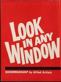 8m751 LOOK IN ANY WINDOW pressbook '61 the shades are open & their morals are showing!
