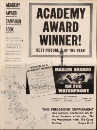 8m806 ON THE WATERFRONT pressbook '54 Elia Kazan classic, many images of Marlon Brando!