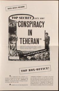 8m933 TEHERAN pressbook '48 Derek Farr, Marta Labarr, the conspiracy was top secret until now!
