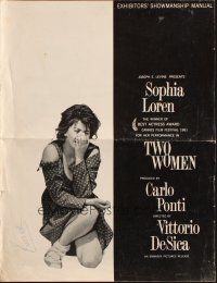8m966 TWO WOMEN pressbook '61 Vittorio De Sica's La Ciociara, Sophia Loren, Jean-Paul Belmondo!