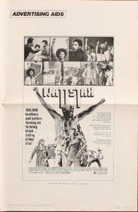 8m980 WATTSTAX pressbook '73 Isaac Hayes, Richard Pryor, soul music concert!