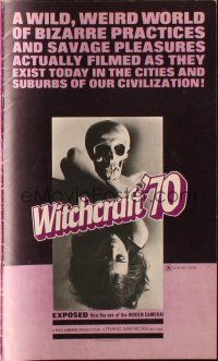 8m990 WITCHCRAFT '70 pressbook '70 Italian horror, cool completely different image!