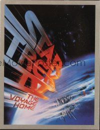 8m343 STAR TREK IV promo brochure '86 Leonard Nimoy, William Shatner, cool cover art!